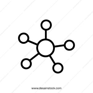 Simple Outline Connection Network Node Diagram Element Illustration Graphic