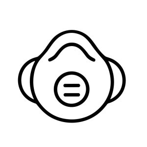 Clean Outline Healthcare Mask Protection Medical Safety Breathing Equipment Icon