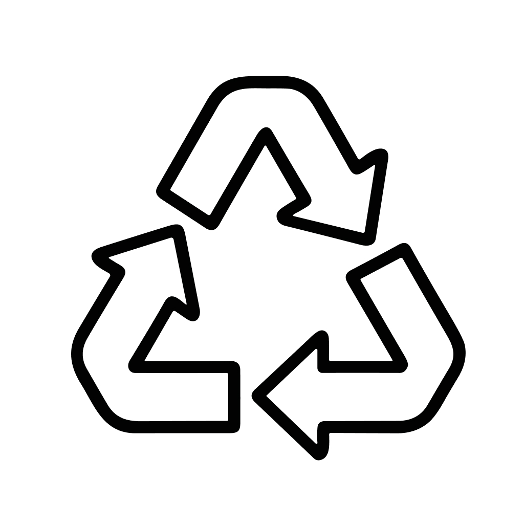Simple Outline Recycle Arrow Symbol Rotation Circular Loop Sign Icon