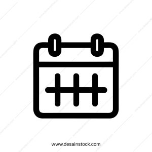 Minimalist Line Art Style Calendar Date Appointment Schedule Planning Icon