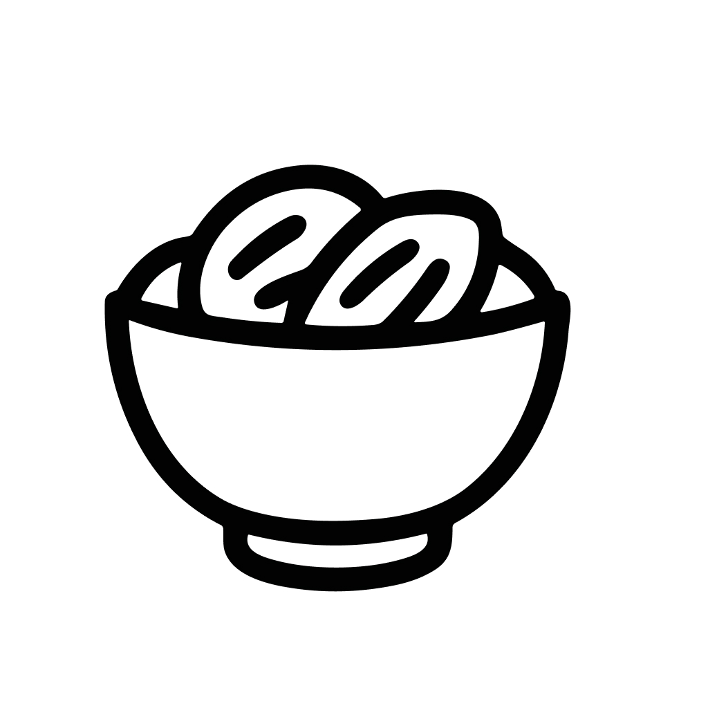 Simple Outline Bowl of Dates Middle Eastern Ramadan Food Icon
