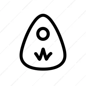 Handdrawn Cute Monster Triangular Shape with Circle Head Icon
