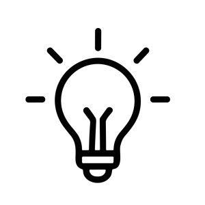 Minimalist Outline Lightbulb Energy Idea Creativity Inspiration Sign Icon