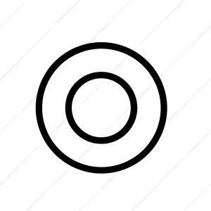 Simple Line Circle Concentric Shape Geometric Element Icon Symbol Graphic
