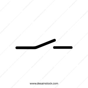 Simple Line Style Electrical Switch Open Circuit Icon Symbol