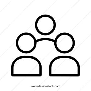 Outline Communication Structure Icon Showing Team Connection And Hierarchy Design