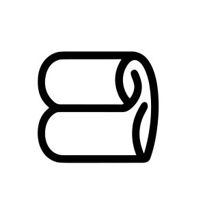 Simple Outline Rolled Up Towel Isolated Icon Illustration Graphic Element
