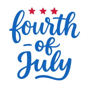 Decorative Hand Lettering Fourth of July Celebration Holiday Illustration Design