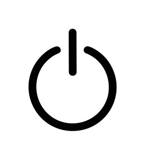 Minimalist Outline On Off Switch Power Button Simple Symbol Icon