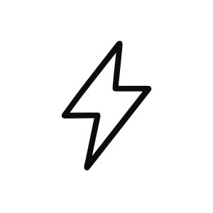 Simple Line Lightning Bolt Weather Symbol Shape Icon Element