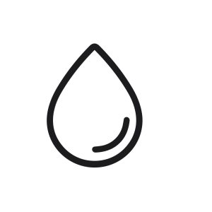 Simple Outline Liquid Drop Shape Symbol Sign Icon Water Element