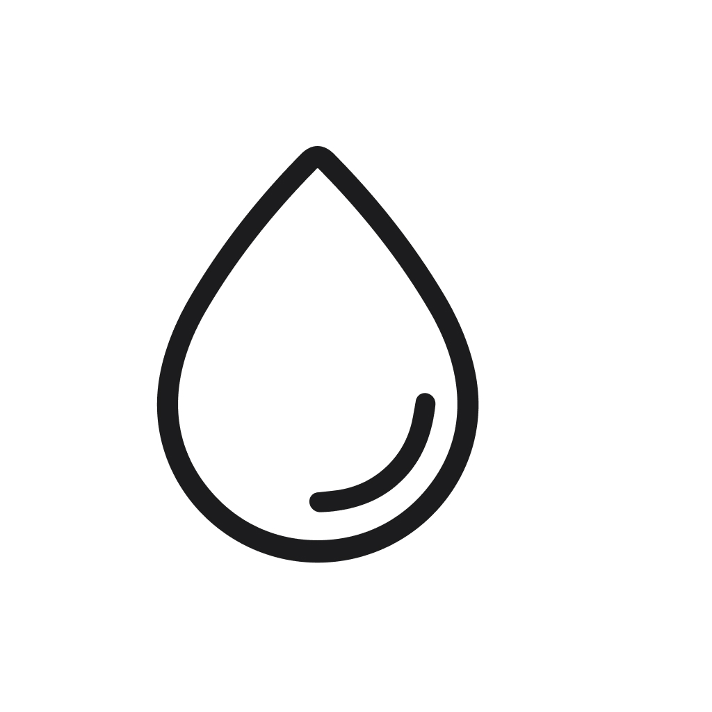 Simple Outline Liquid Drop Shape Symbol Sign Icon Water Element