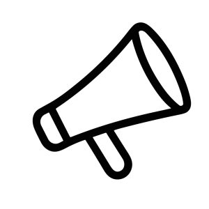 Simple Outline Loudspeaker Communication Symbol Attention Announcement Horn Shape Icon
