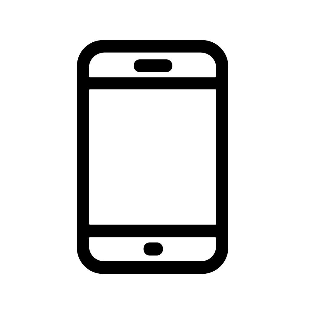 Minimalist Outline Mobile Phone Device Interface Communication Technology Icon