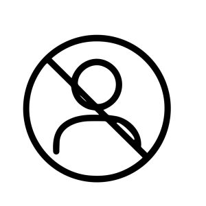 Simple Outline Round Banned Person Icon Symbol Graphic Representation