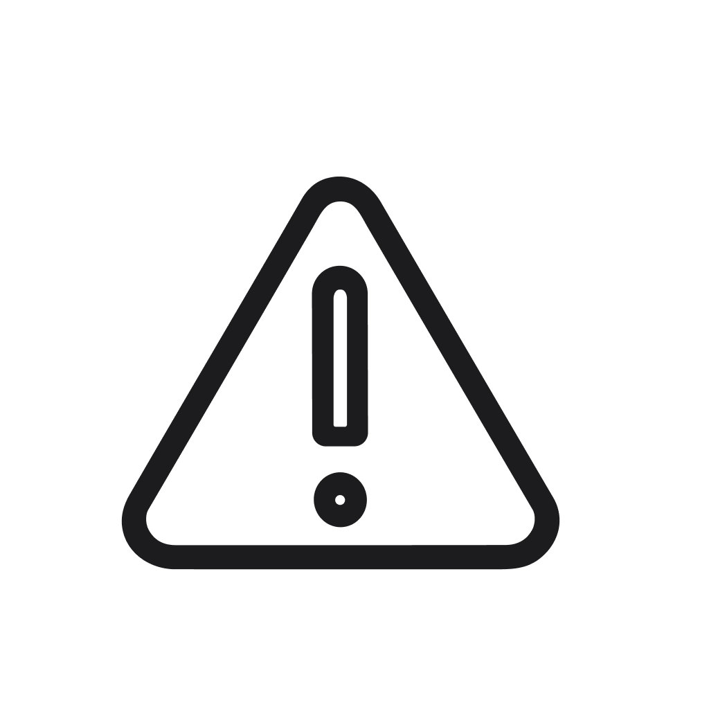 Simple Outline Exclamation Mark Attention Sign In Triangle Shape Icon