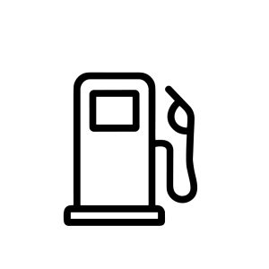 Simple Outline Fuel Gas Pump Sign Shape Icon Transportation