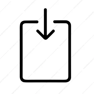 Outline Minimalist Simple Download Box Arrow Data Transfer Icon Symbol