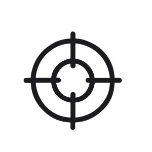 Simple Line Target Aim Icon Shape Element for Game Design