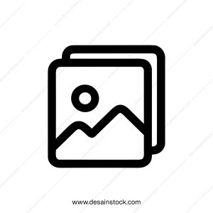 Simple Outline Media Gallery Landscape Icon, Collection of Image Design Elements