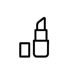 Simple Outline Lipstick with Cap Beauty Cosmetic Fashion Element Icon