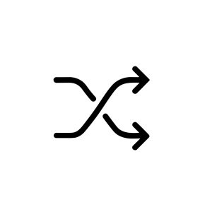 Simple Line Style Shuffle Arrow Flow Direction Symbol Icon Element