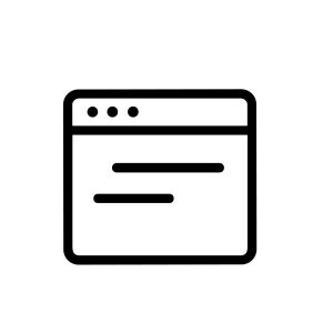 Minimalist Outline Browser Window Mockup Display Internet Page Website Icon