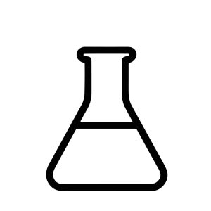 Simple Line Flask Shape Chemistry Experiment Icon Design Element