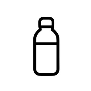 Simple Outline Plastic Water Bottle Container Liquid Packaging Illustration