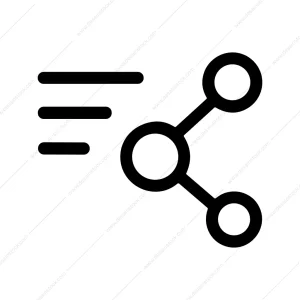 Bold Line Network Share Connection Social Media Icon