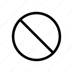 Simple Line Circle Prohibition Restricted Sign Symbol Icon