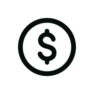 Outline Simple Dollar Currency Sign Finance Icon