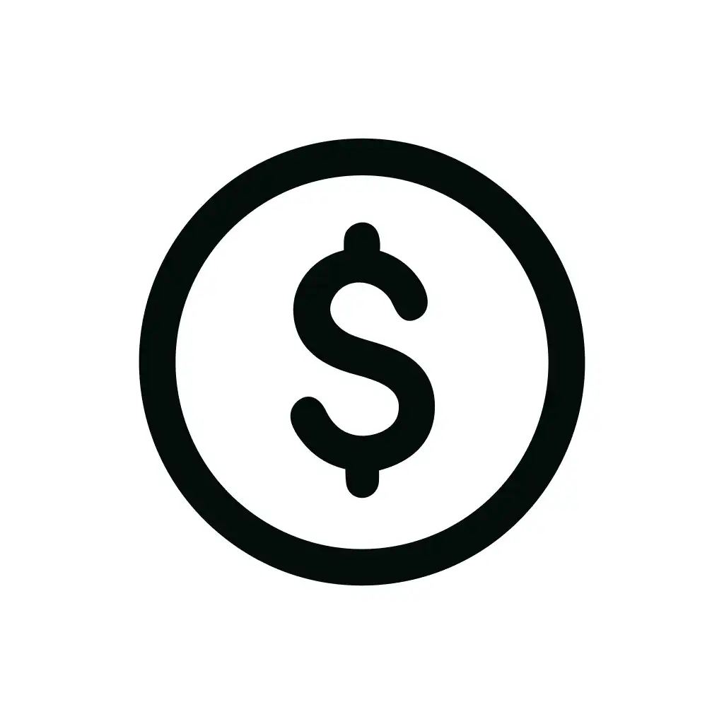 Outline Simple Dollar Currency Sign Finance Icon