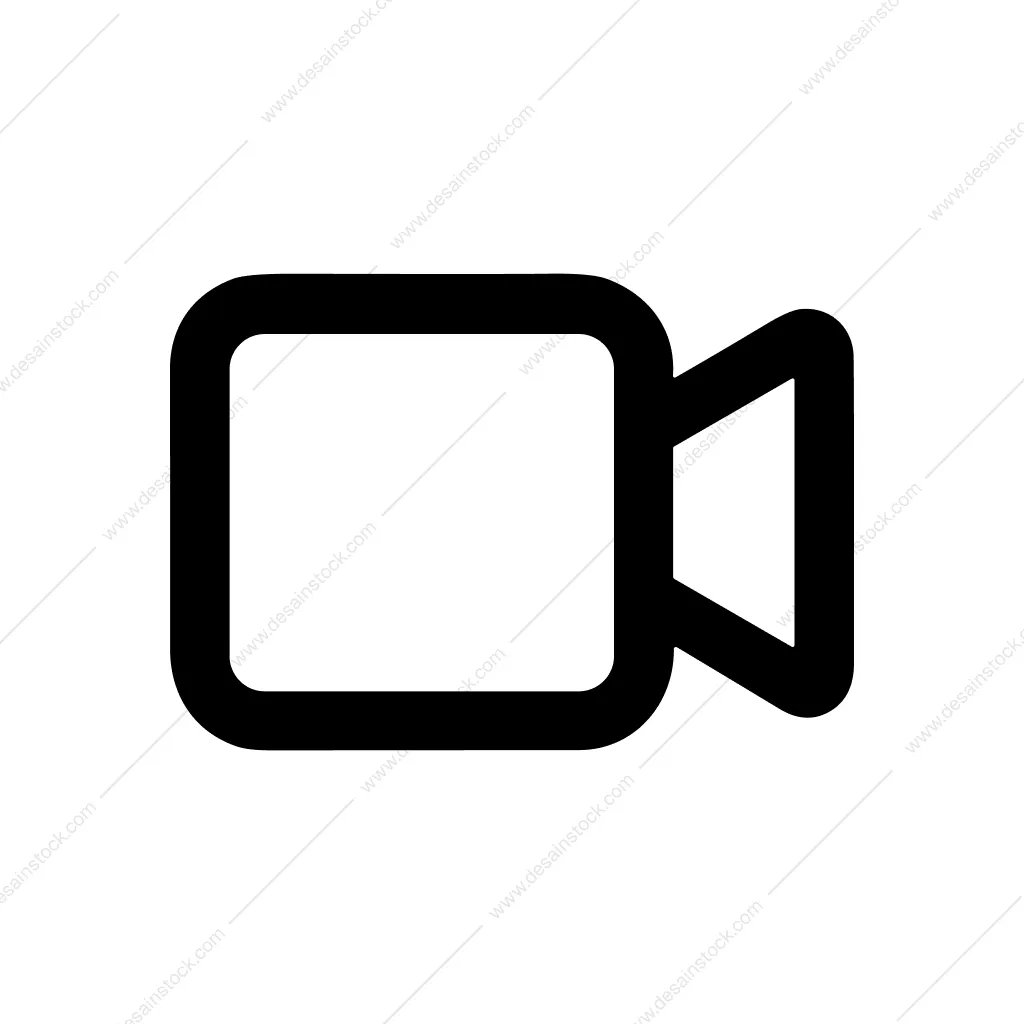 Minimalist Line Art Camcorder Modern Device Symbol Icon