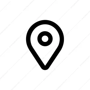 Simple Outline Location Pin Pointer Symbol Icon