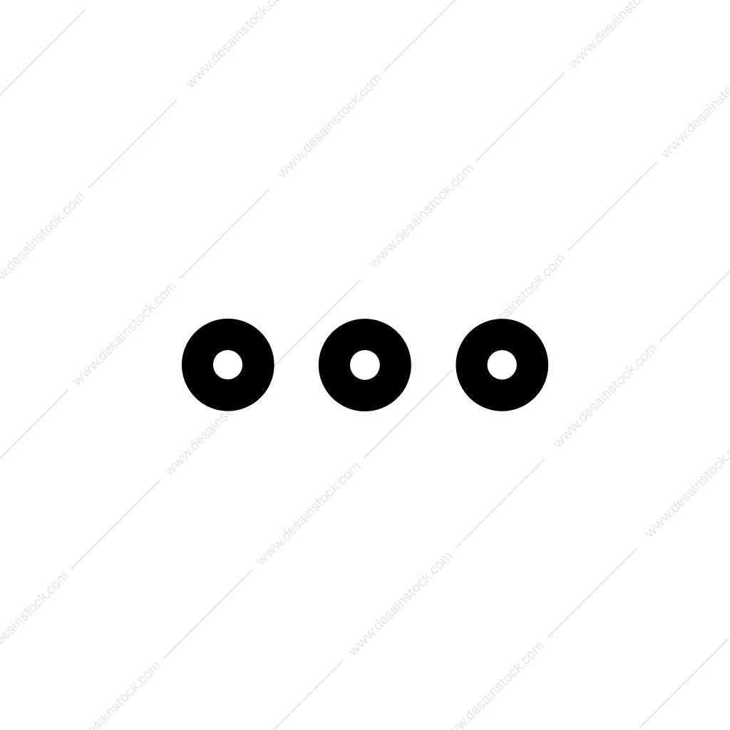 Simple Flat Three Dots Horizontal Ellipsis Icon