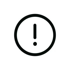 Simple Outline Circle Exclamation Mark Symbol Alert Sign