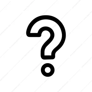 Minimal Outline Question Mark Symbol Sign Icon