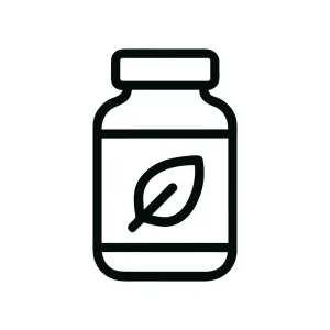 Simple Outline Herbal Bottle Supplement Healthcare Icon