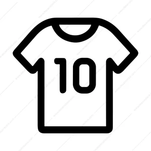Simple Line Art Sport Jersey Number Ten Icon