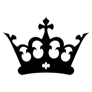Elegant Silhouette Crown Design Symbol Royal Graphic