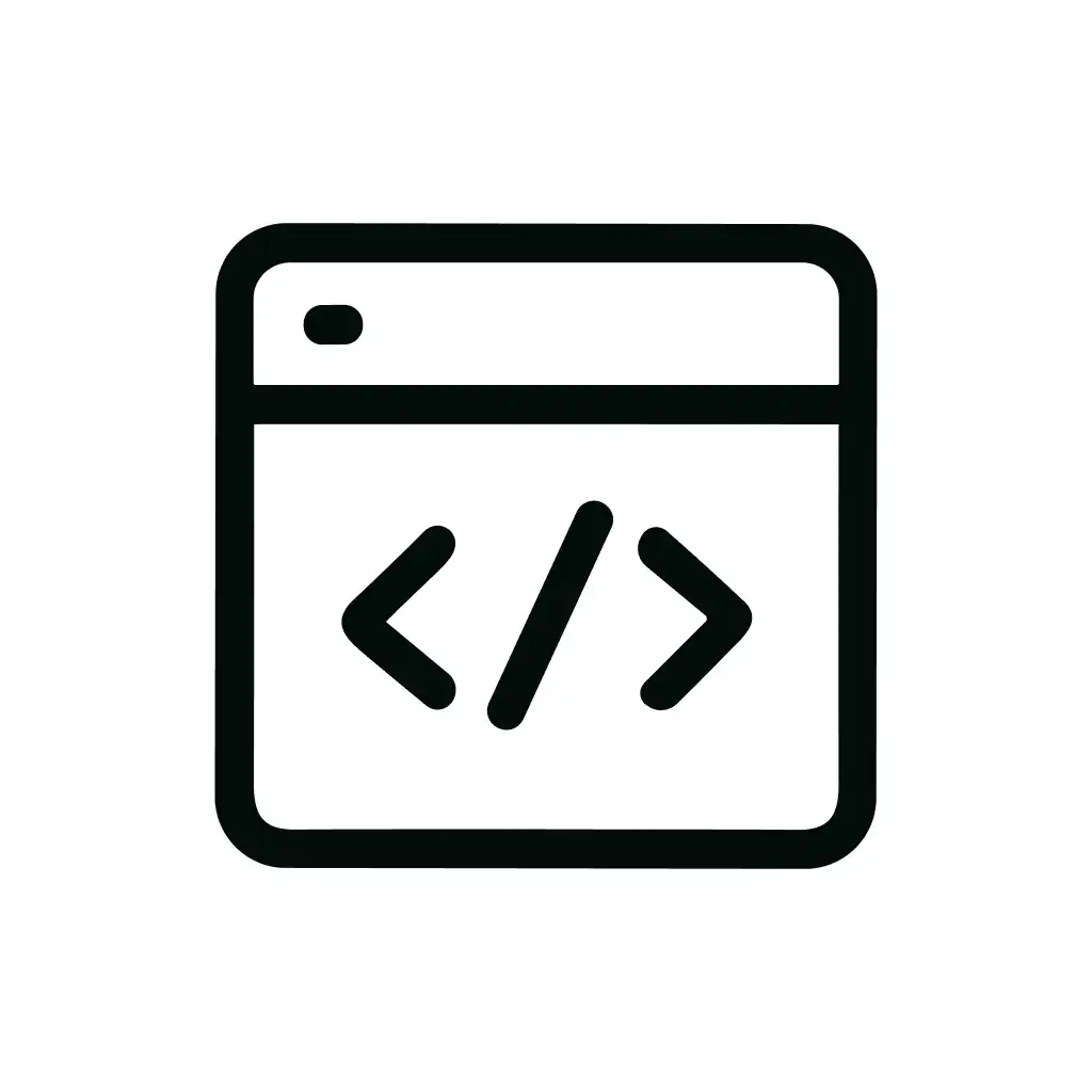 Minimalist Line Style Coding Sign On Website Browser Interface Icon