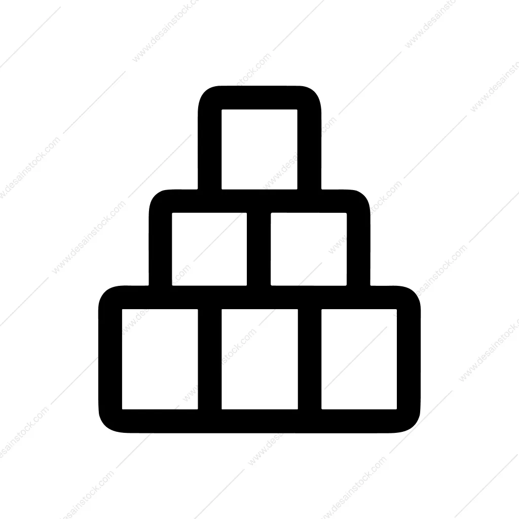 Outline Simple Square Block Construction Building Icon