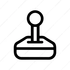 Outline Minimalist Joystick Control Game Console Element Icon