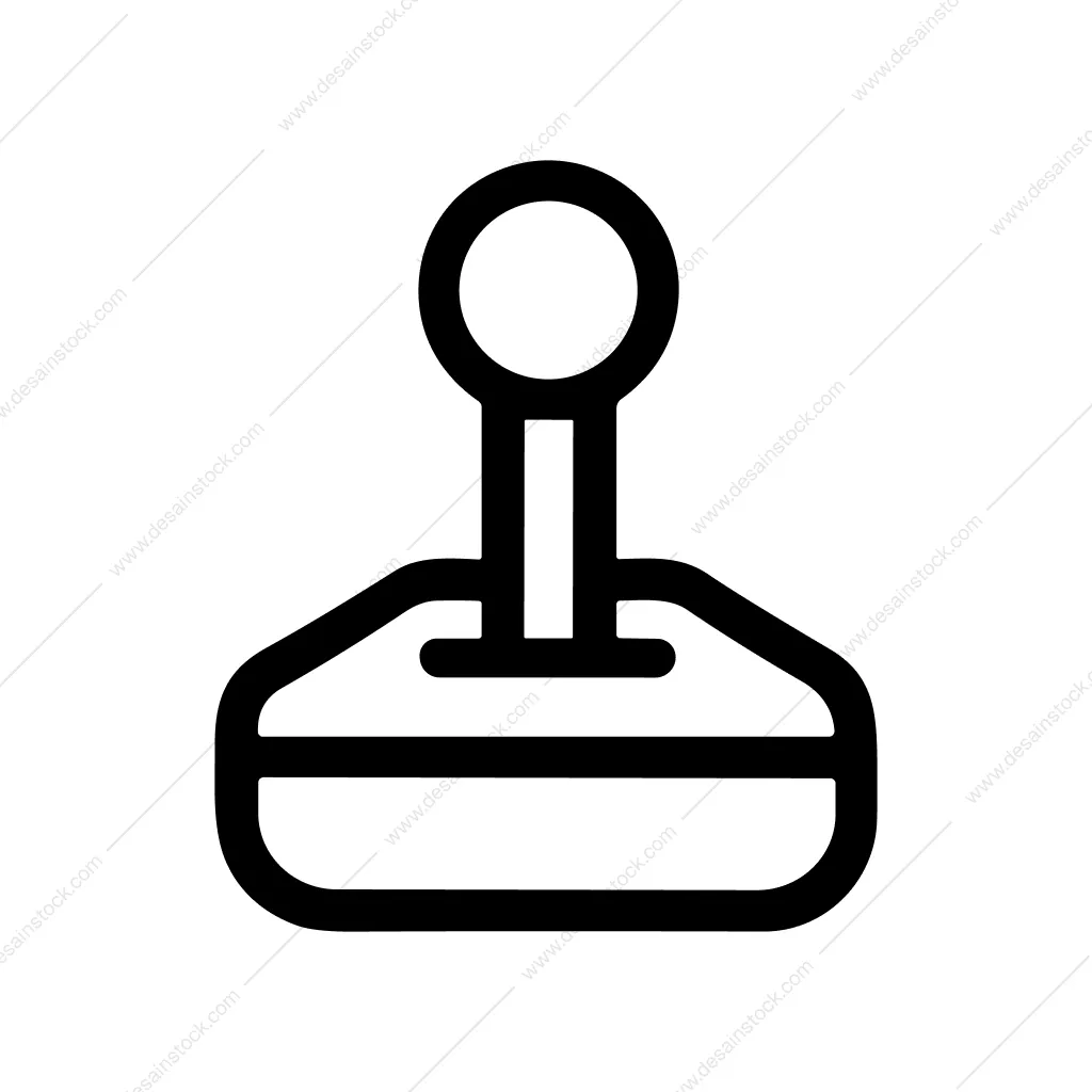 Outline Minimalist Joystick Control Game Console Element Icon