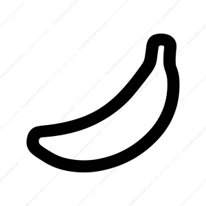 Simple Outline Banana Tropical Fruit Food Icon