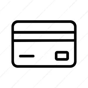 Minimalist Outline Credit Card Payment Method Symbol