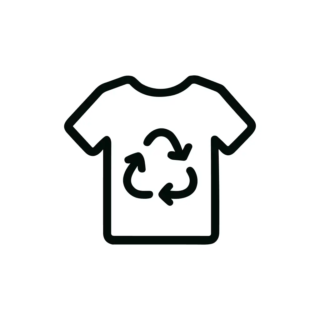 Outline Fashionable Recycle Shirt Design Minimalist Style Icon
