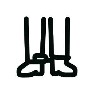 Simple Outline Walking Legs Foot Icon Illustration