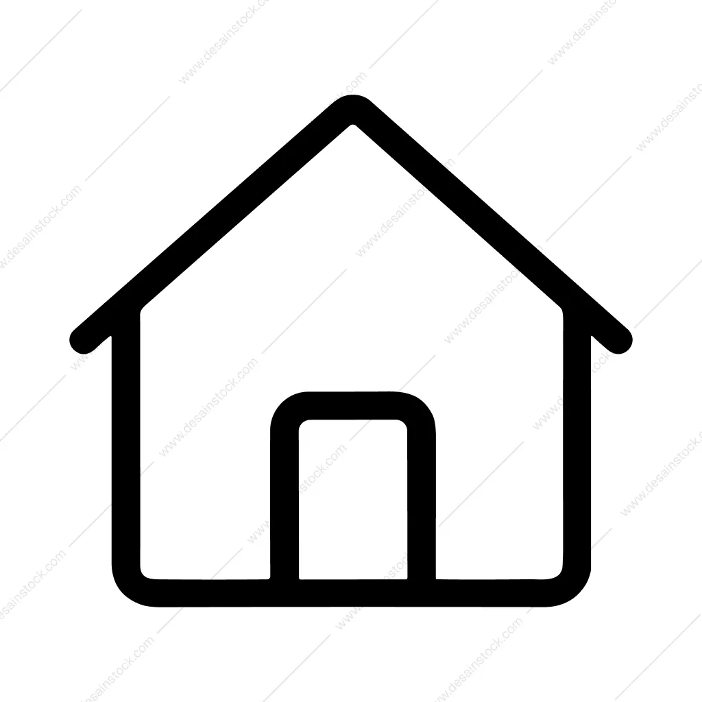 Simple Lineart Residence Symbol Shape Graphic Icon